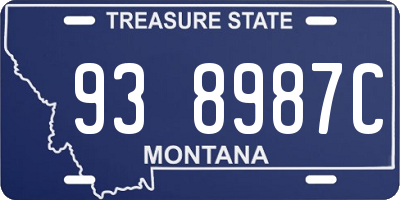 MT license plate 938987C