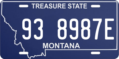 MT license plate 938987E