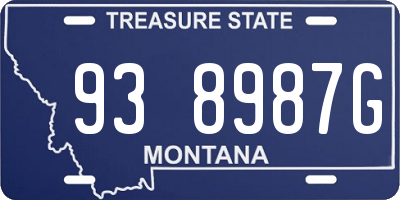 MT license plate 938987G