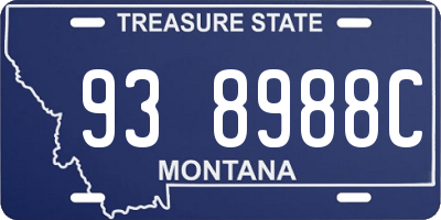 MT license plate 938988C