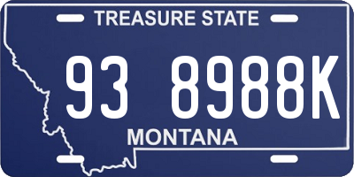 MT license plate 938988K