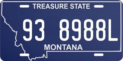 MT license plate 938988L