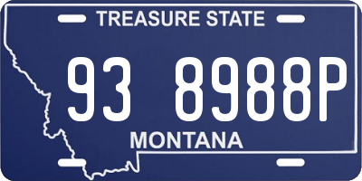 MT license plate 938988P