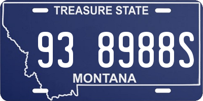 MT license plate 938988S