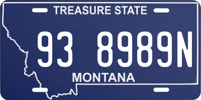 MT license plate 938989N