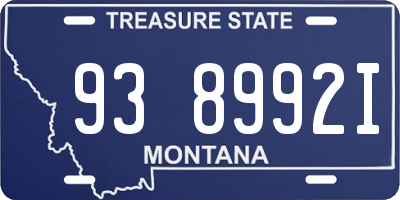 MT license plate 938992I