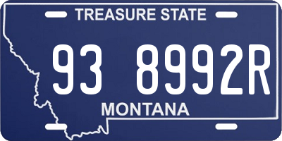 MT license plate 938992R