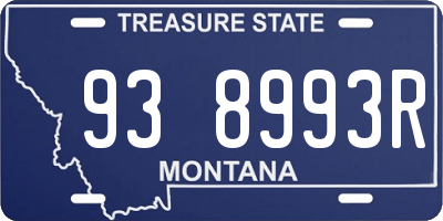 MT license plate 938993R