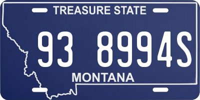 MT license plate 938994S