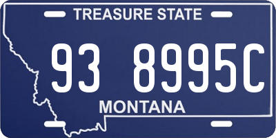 MT license plate 938995C