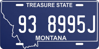 MT license plate 938995J