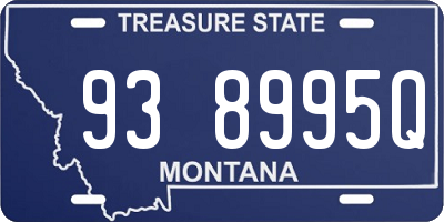 MT license plate 938995Q