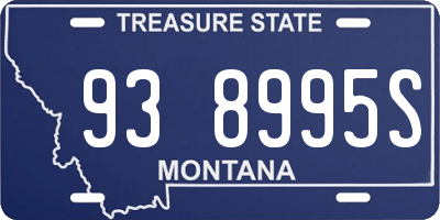 MT license plate 938995S