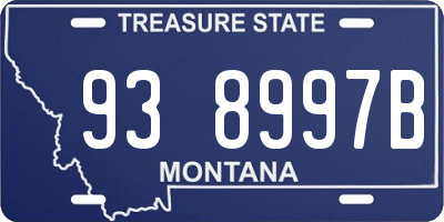 MT license plate 938997B