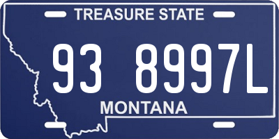 MT license plate 938997L