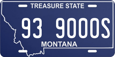 MT license plate 939000S
