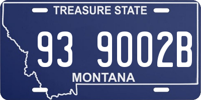MT license plate 939002B