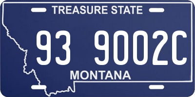 MT license plate 939002C