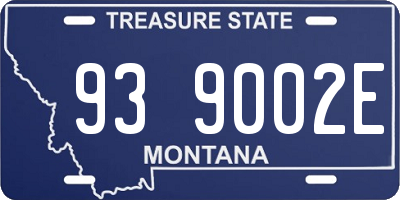 MT license plate 939002E