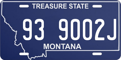 MT license plate 939002J
