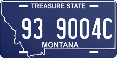 MT license plate 939004C