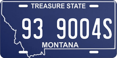 MT license plate 939004S