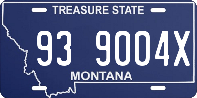MT license plate 939004X