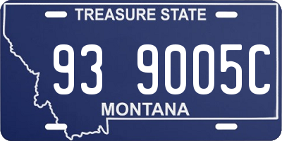 MT license plate 939005C