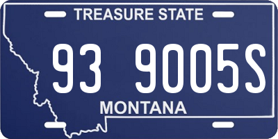 MT license plate 939005S
