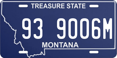 MT license plate 939006M