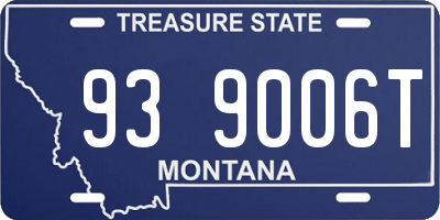 MT license plate 939006T