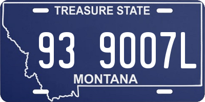 MT license plate 939007L