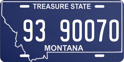 MT license plate 939007O