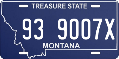 MT license plate 939007X