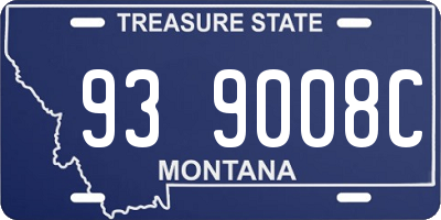 MT license plate 939008C