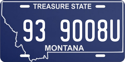 MT license plate 939008U