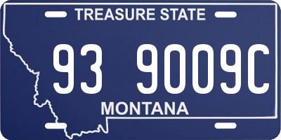 MT license plate 939009C