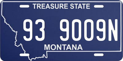 MT license plate 939009N