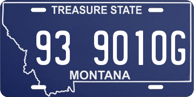 MT license plate 939010G