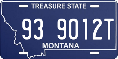 MT license plate 939012T