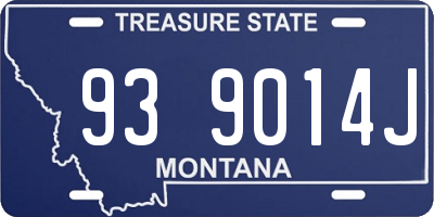 MT license plate 939014J