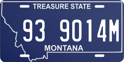 MT license plate 939014M