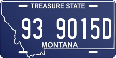 MT license plate 939015D