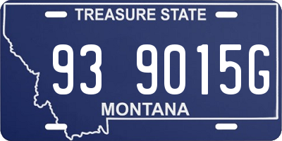 MT license plate 939015G