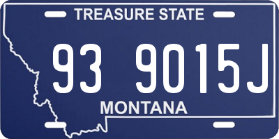 MT license plate 939015J
