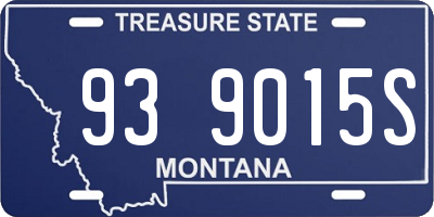 MT license plate 939015S