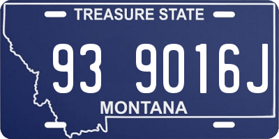 MT license plate 939016J