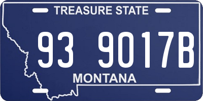 MT license plate 939017B