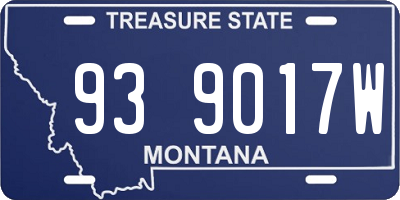MT license plate 939017W