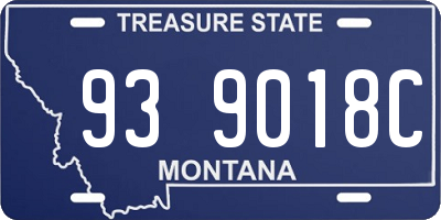 MT license plate 939018C